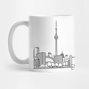 Toronto CN Tower and Skyline Outline Mug